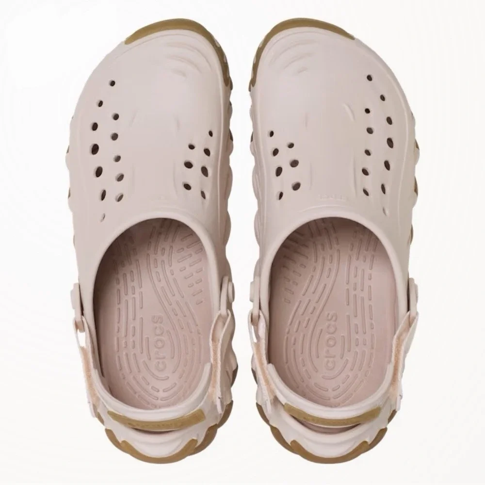 Crocs Echo Gum RO Clog Rose Dust Pink Tan Mens 9 Womens 11 211675-6UR New